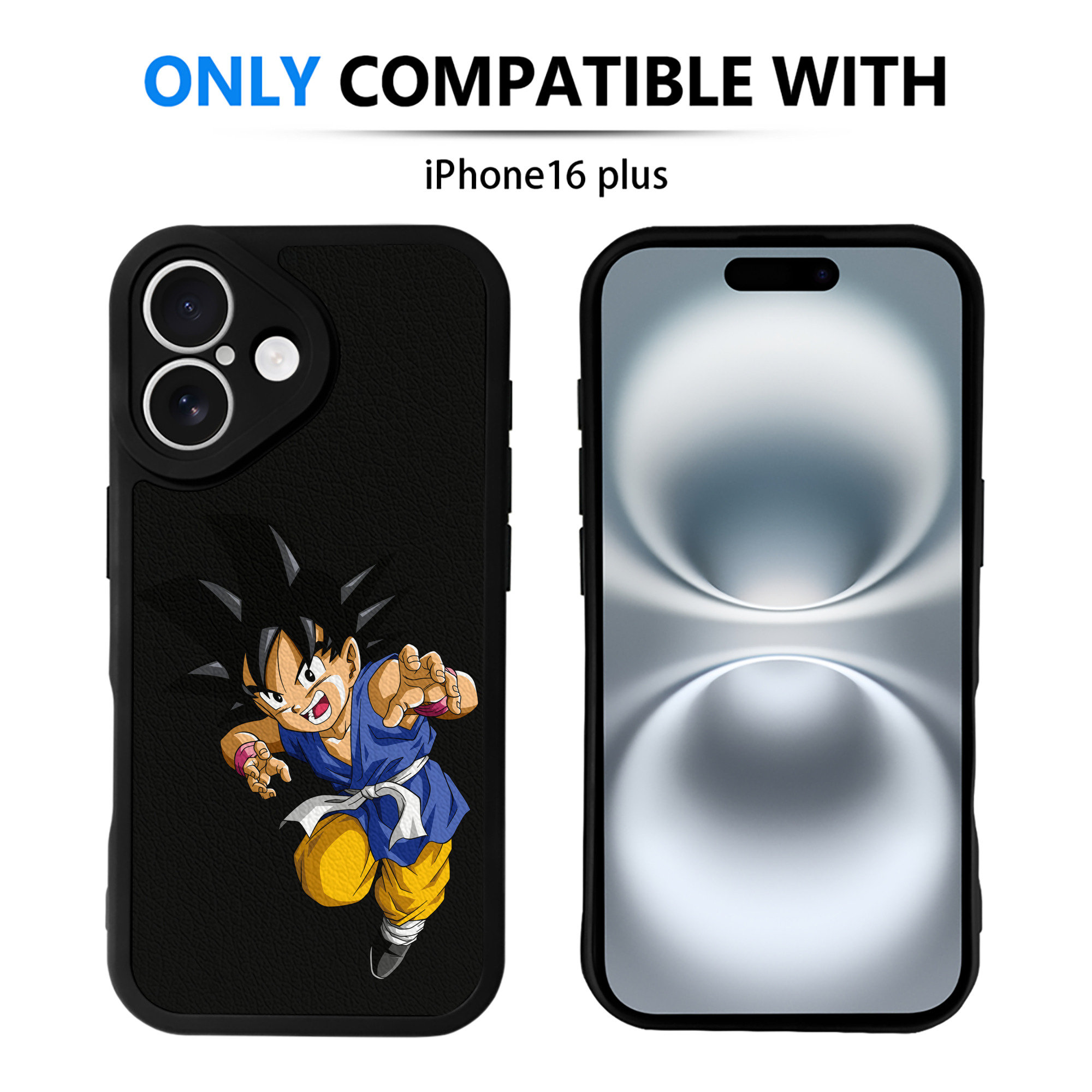 （画像用） ドラゴンボール 孫悟空（そん ごくう）Son Goku カカロット DRAGON BALL Kakarotto 【iPhone 16シリーズ対応】シリコンスマホケース（レザー調） 材質：シリコン